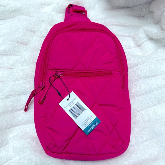 Vera Bradley Handbags - Vera Bradley Essential Sling Backpack in Peacock Pink Ultralight